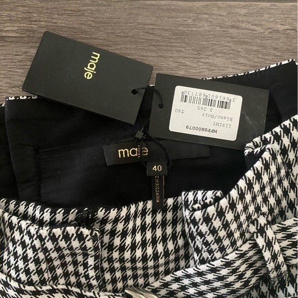 MAJE - Houndstooth High Waist Shorts - NWT - Never Worn - M/L - Picture 3 of 5